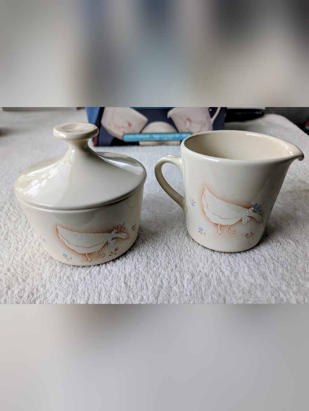 Corelle Country Promenade Sugar & Creamer Set, Vintage